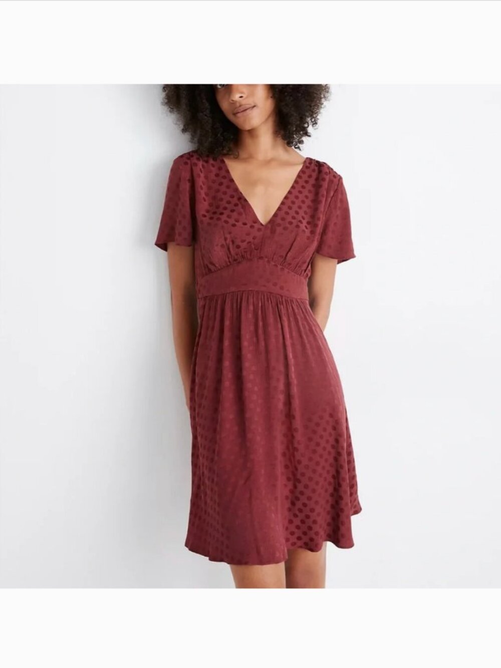 NWT Madewell V-Neck Fit-and-Flare Dress